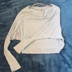 Free People Dolman Style Waffle Knit